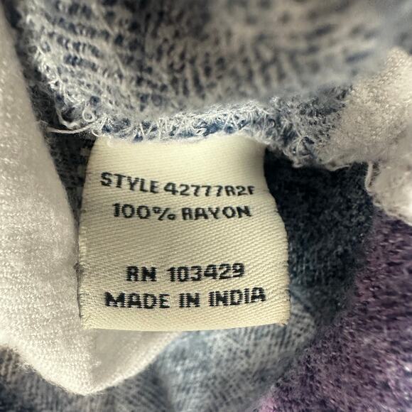 Caffe Marrakesh Womens Long Sleeve Button-Up Soft Grey/Purple Plaid Shirt Small - Picture 10 of 11